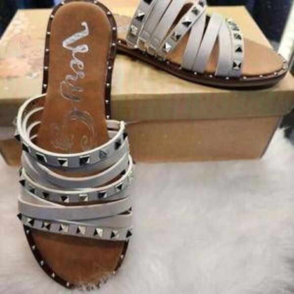 White Studded Sandals - Picture 5 of 5